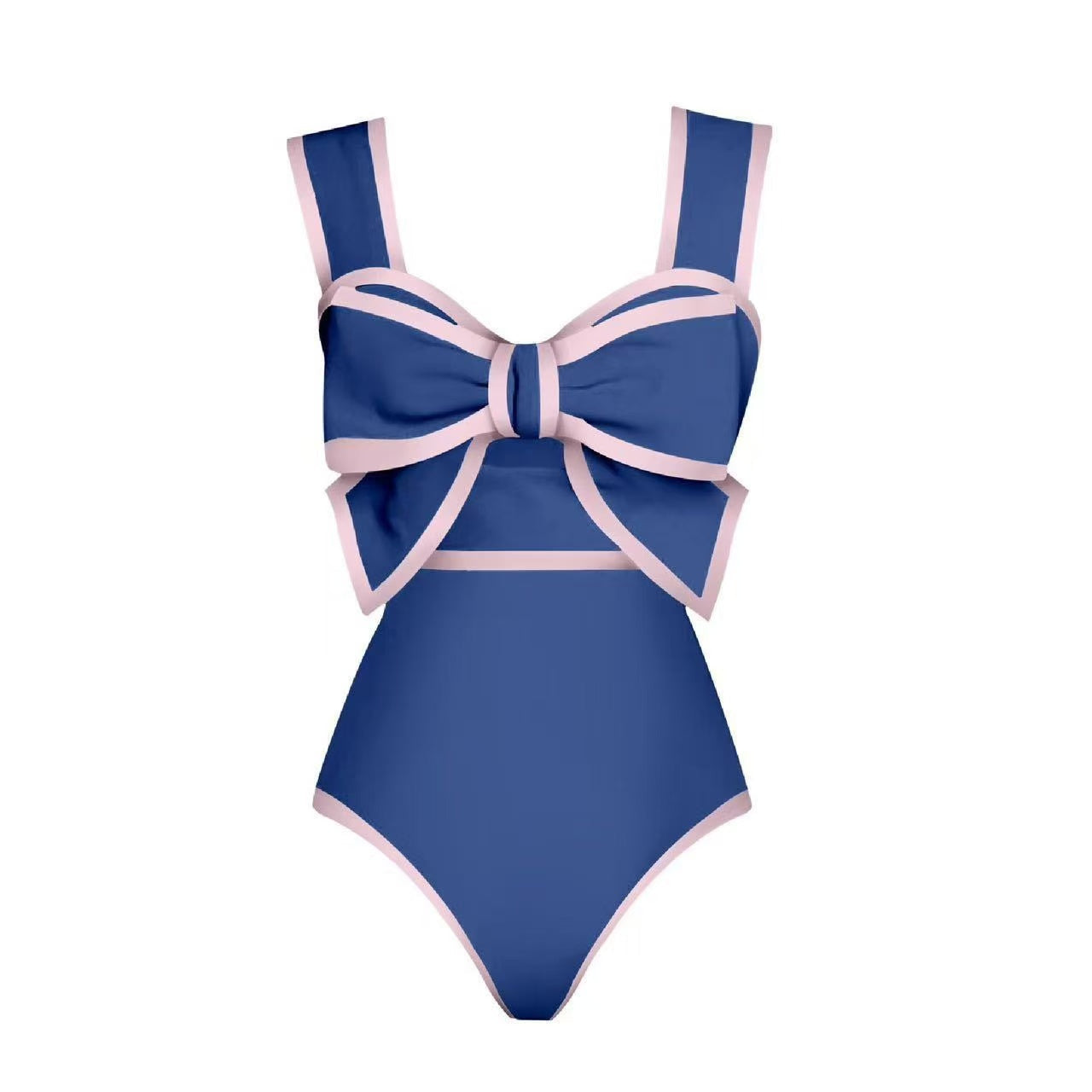 Vintage Polka Dot One Piece Swimsuit & Matching Sarong Skirt Set