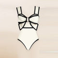 Vintage Polka Dot One Piece Swimsuit & Matching Sarong Skirt Set